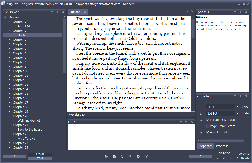 what the best free script writing software